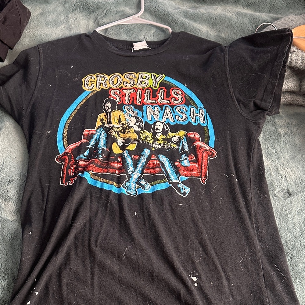 Madeworn Crosby Stills Nash Graphic T-Shirt Size Small